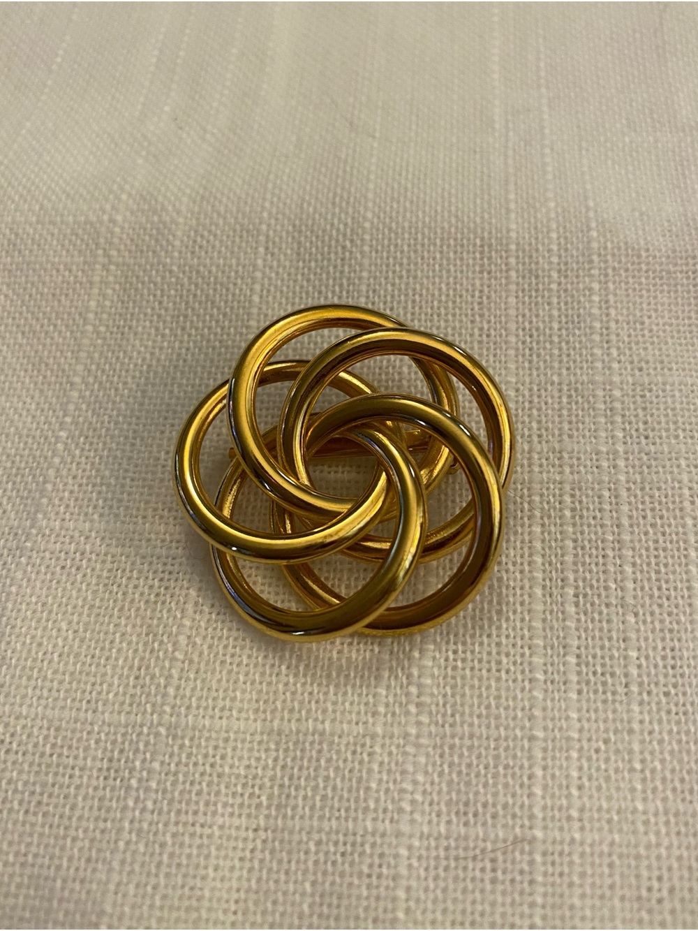 Elegant Napier Gold-Tone Knot Brooch - Classic Women's Jewelry
